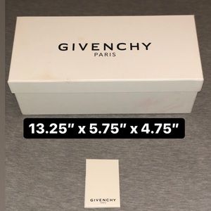 GIVENCHY Shoe Box, Care Pamphlet, Tissue Paper